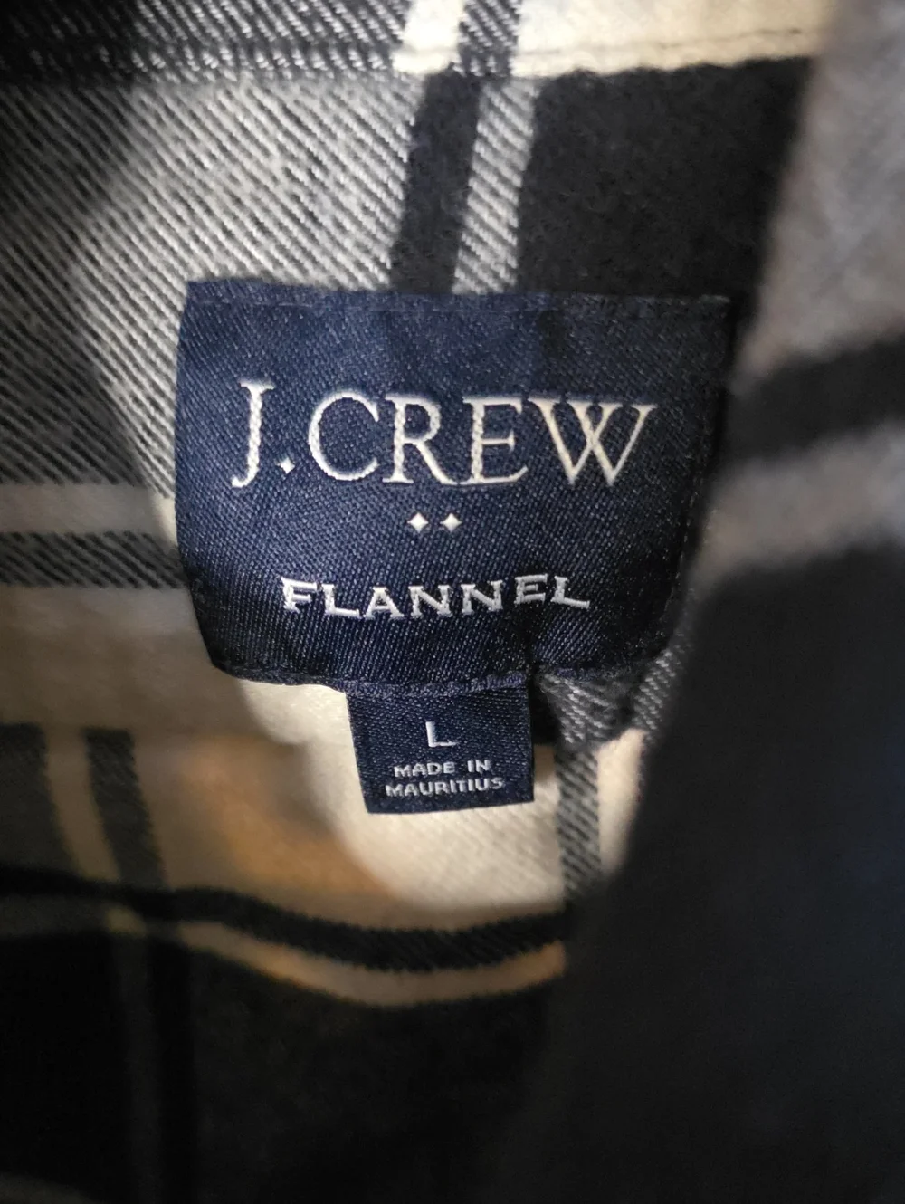 J. Crew Black and White Plaid Button-Down Shirt